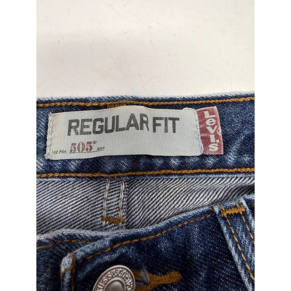 Levi's 505 Regular Fit Jeans Dark Wash 100% Cotton Men's Denim‎ 29x32